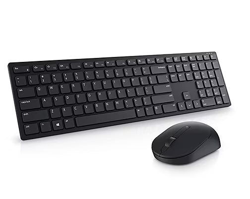 Kit Teclado y Mouse Dell, KM5221WBKB-LTN, Inalambrico, Negro