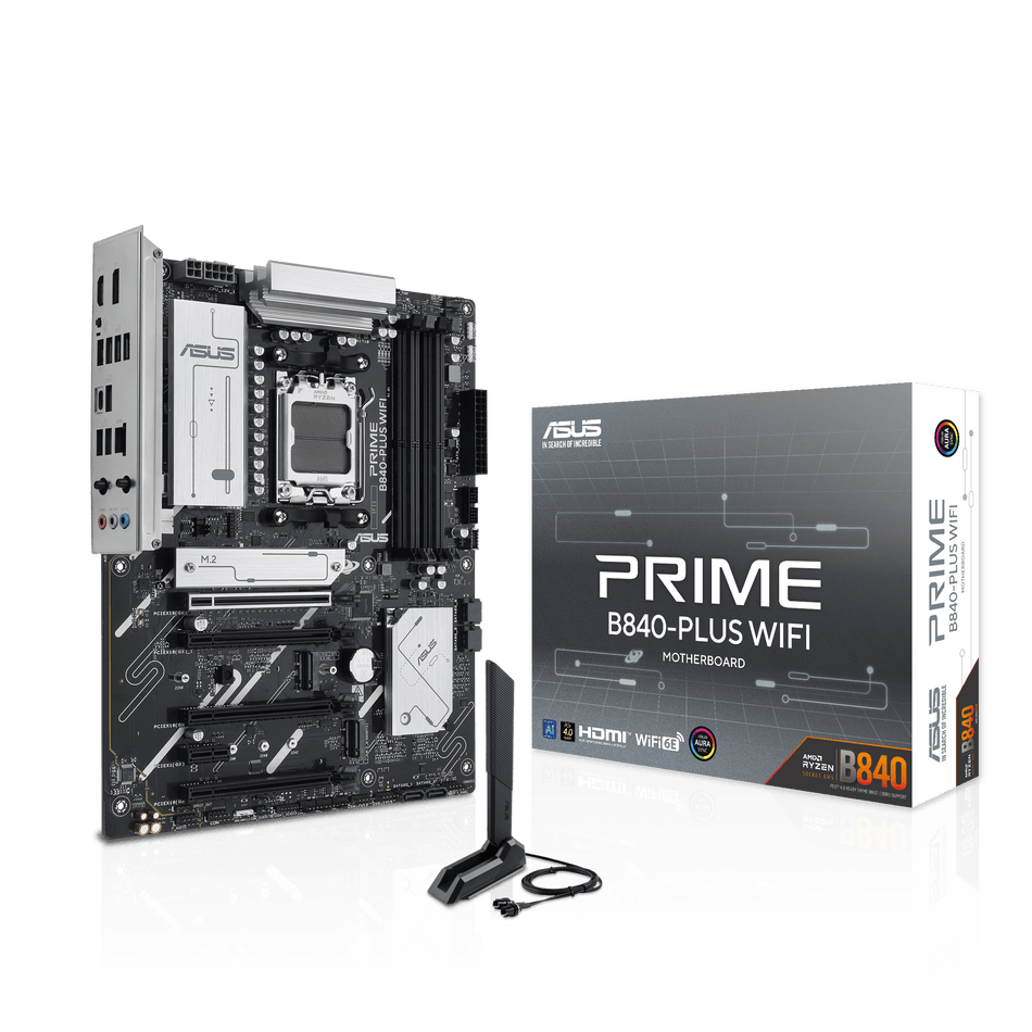 Tarjeta Madre Asus Prime B840-PLUS, WIFI, Socket AM5, ATX, DDR5, 4x SATA 6Gb/s, 1x HDMI, 1x DP