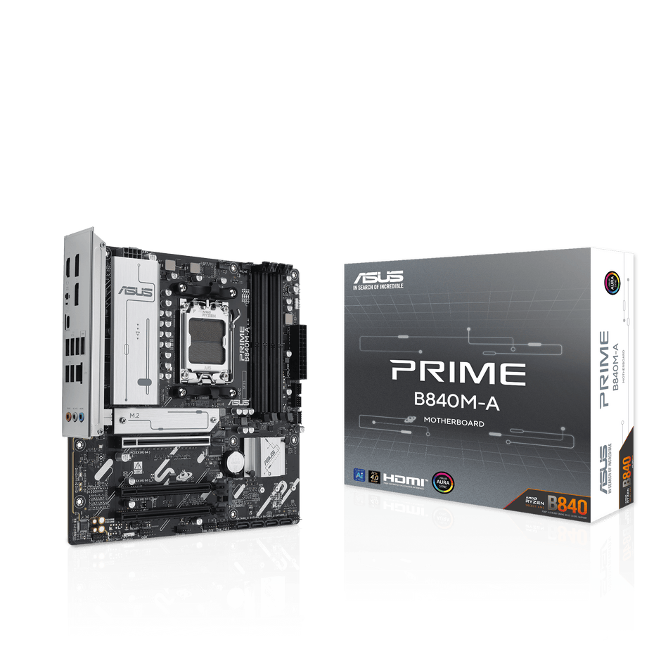 Tarjeta Madre Asus PRIME B840M-A, Socket AM5, PCIE-4.0, 4xDIMM DDR5, 2xDP, 1xHDMI, 2.5 Gb
