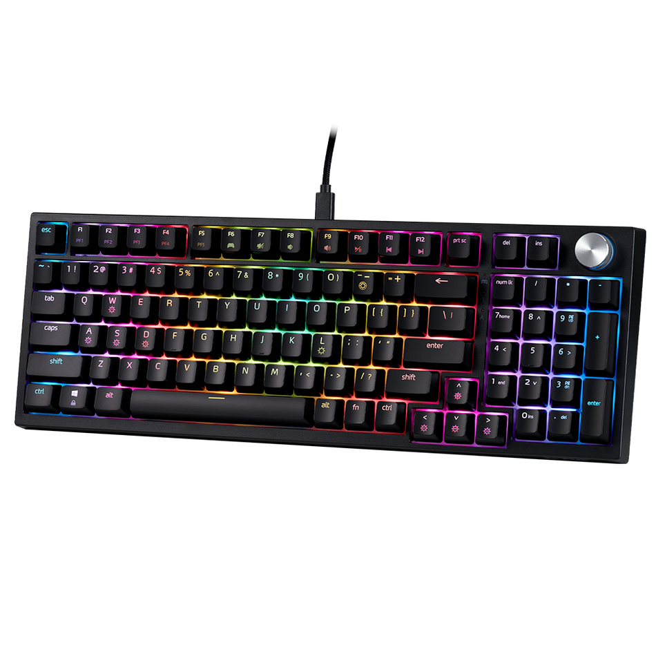 Teclado Gamer XPG SORCERER LED RGB 96%, Teclado Mecanico, XPG Red Switch, Alambrico, USB, Negro, Espanol