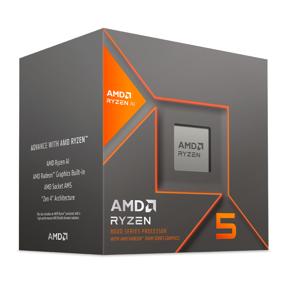 Procesador AMD Ryzen 5 8500G, AM5, 3.50GHz, 16MB Cache, Disipador Wraith Stealth