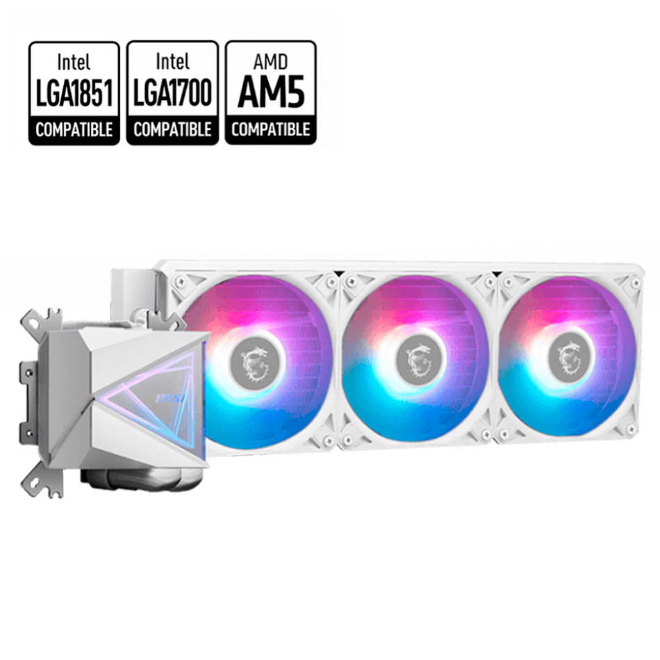 Sistema De Enfriamiento Liquido MSI MAG Coreliquid I360 WHITE, 3X 12cm, Intel 1200/1700, AMD AM4/AM5, Blanco