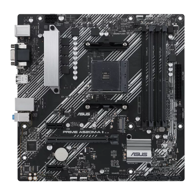 Tarjeta Madre Asus Prime A520M-A II CSM, AMD AM4, 4 DDR4