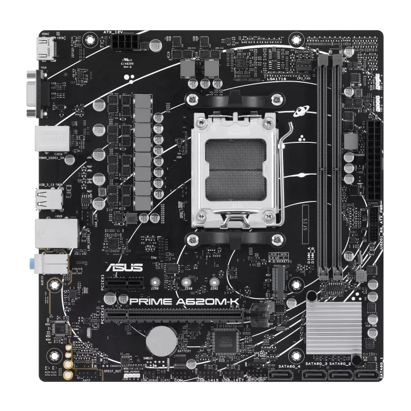 Tarjeta madre ASUS PRIME A620M-K, 2XDDR5, SOCKET AM5, HDMI/VGA,