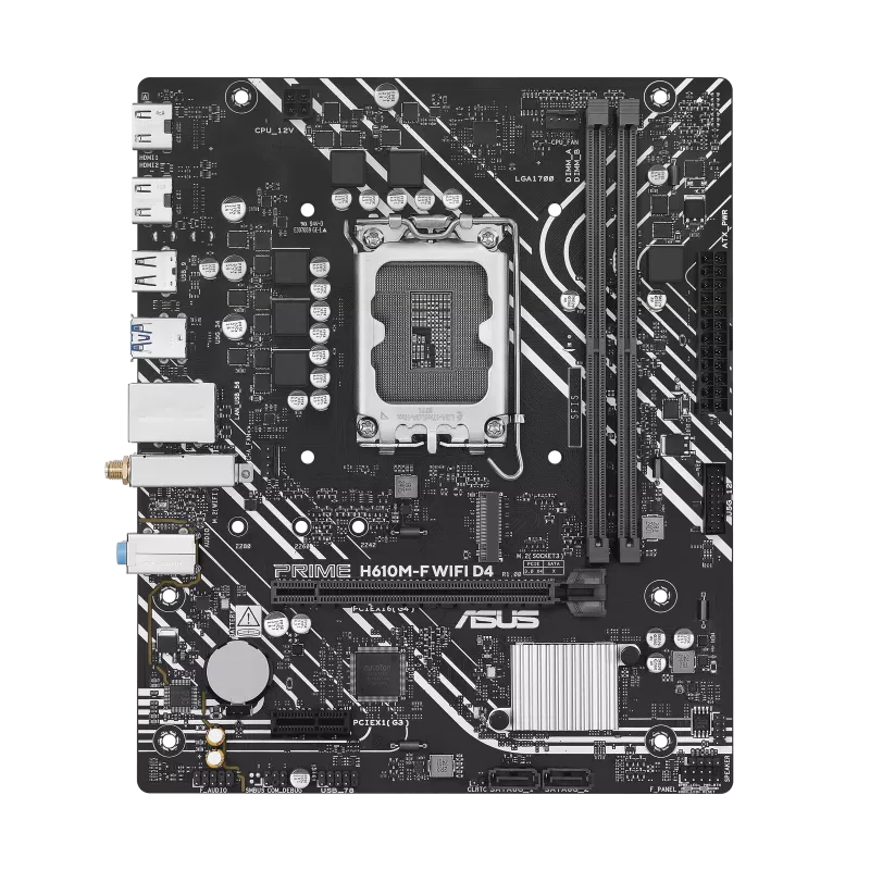 Tarjeta Madre ASUS PRIME H610M-F WIFI D4, Micro-ATX, LGA 1700, 64GB DDR4, 2x HDMI