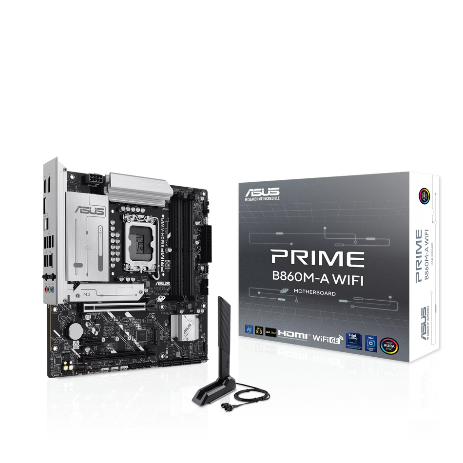Tarjeta Madre ASUS PRIME B860M-A WIFI, Micro-ATX, LGA 1851, Intel B860, 256GB DDR5, HDMI/DP