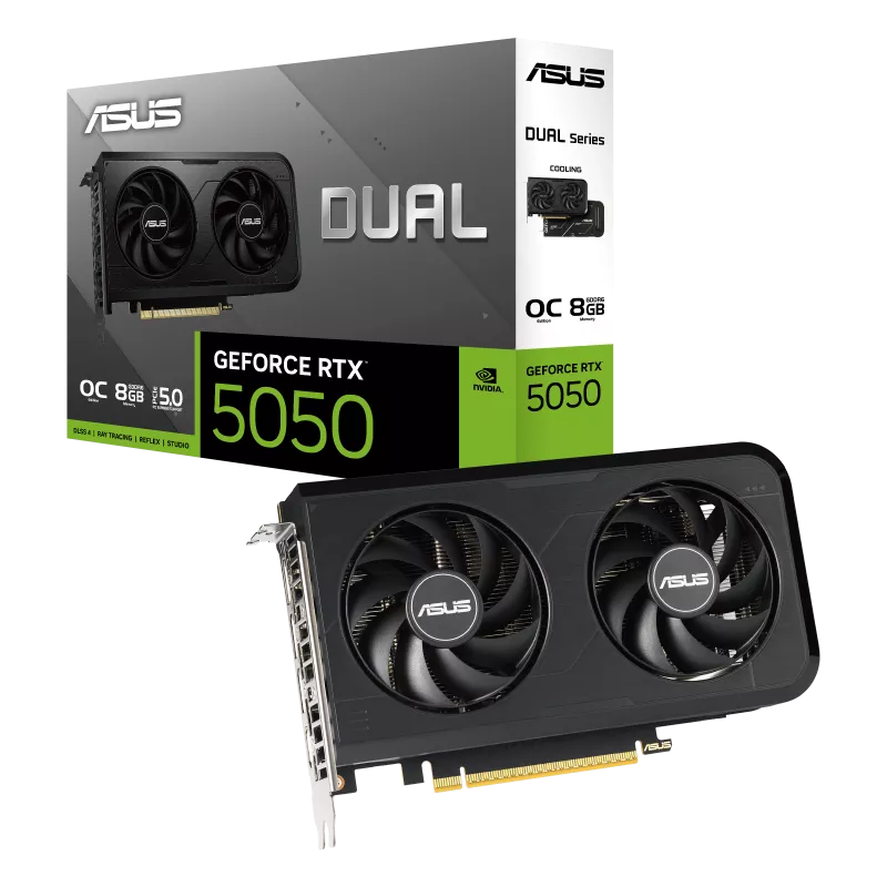Tarjeta de Video ASUS Dual DUAL-RTX5050-O8G GeForce RTX 5050, 8 GB, 128 Bit, GDDR6, PCI Express 5.0