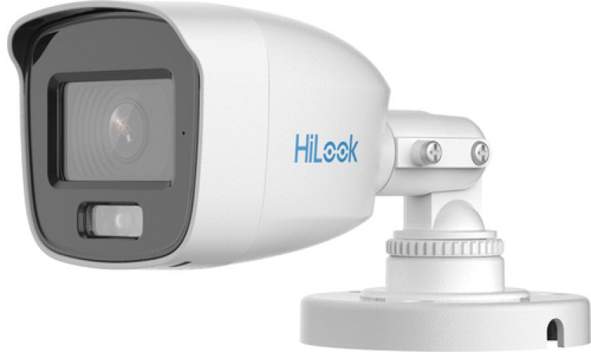 Camara Hilook CCTV, Bala, 2MP, ColorVu, IR 20m, Exterior, IP66, Microfono, Metal