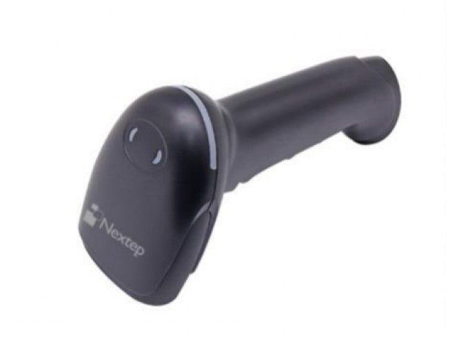 Lector inalambrico de codigo de barras Nextep, 1D, puerto usb, negro
