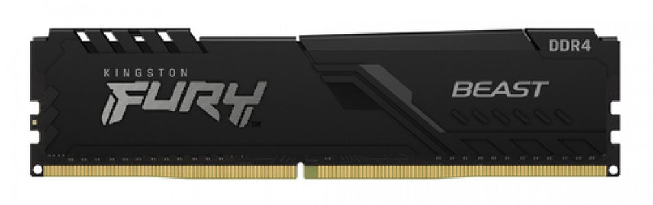 Memoria Ram Kingston FURY Beast, 8GB, 3200MHz, DDR4, CL16, DIMM, Disipador Negro