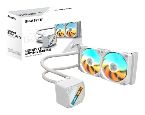 Sistema De Enfriamiento Liquido GIGABYTE GAMING 240 ICE 2X12cm, 2200 RPM, Blanco