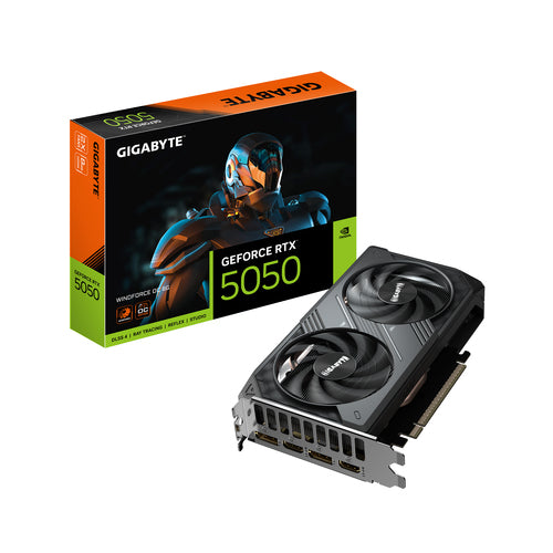 Tarjeta de Video GIGABYTE GeForce RTX 5050 WINDFORCE OC 8G, 8 GB, 128 Bit, GDDR6, PCI Express 5.0