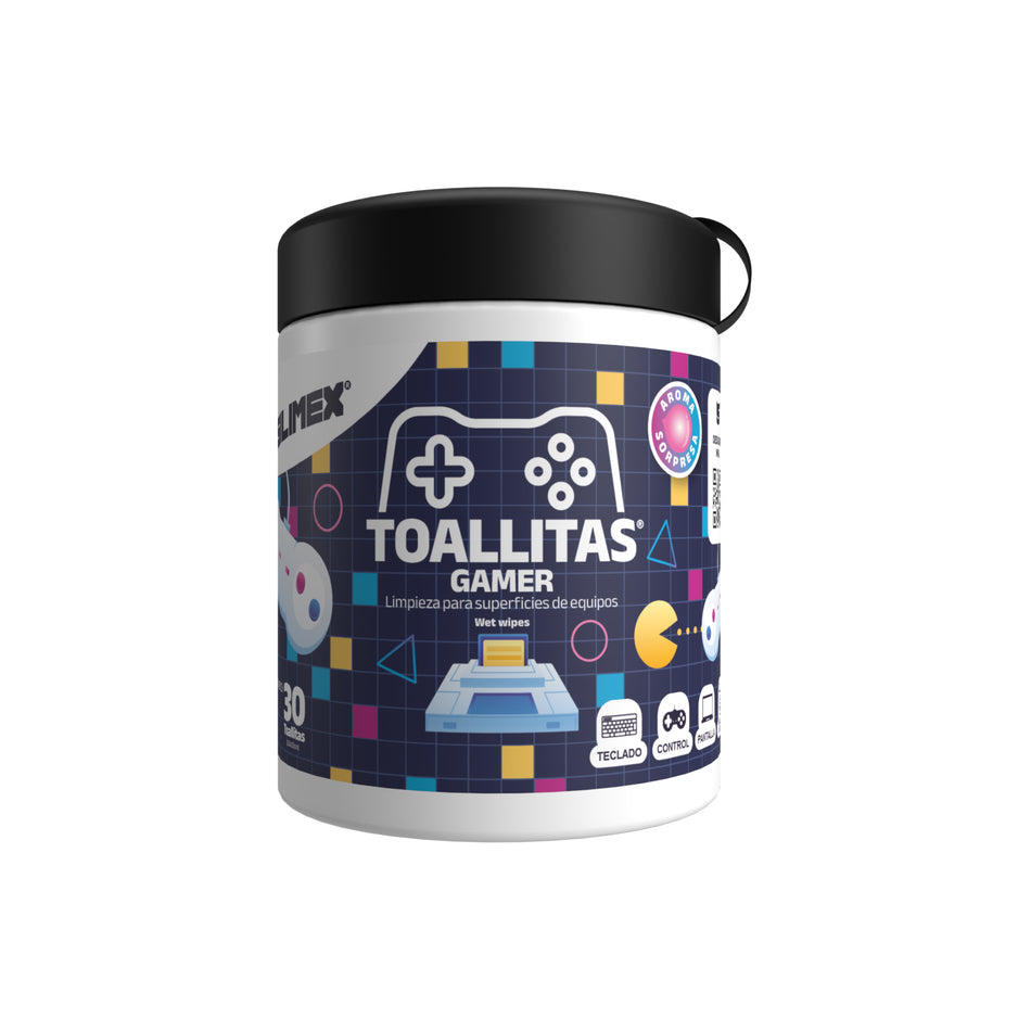 Toallas Humedas Gamer Silimex, 30 Piezas, Para Pantalla y Gabinete