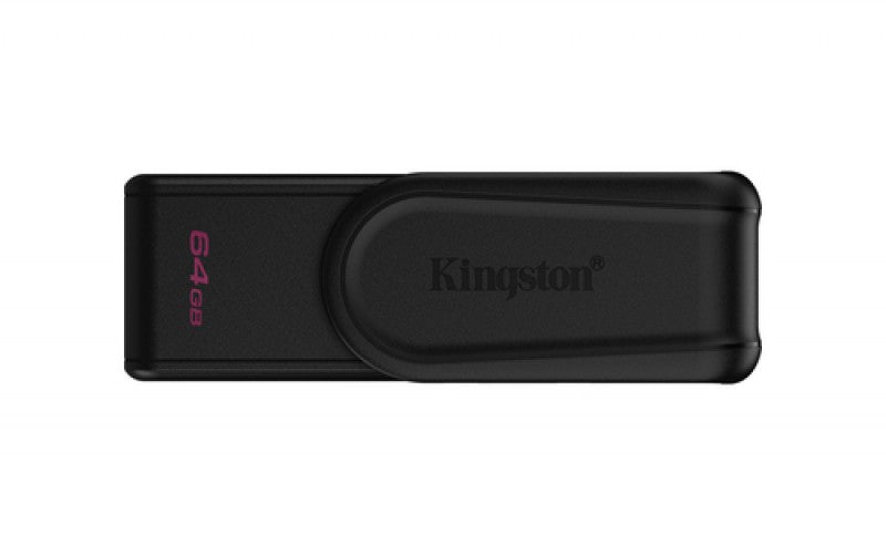 Memoria USB Kingston DataTraveler Exodia S, 64GB, 3.2 Gen 1, Color Negro