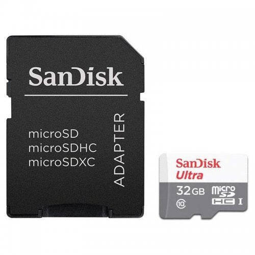 Memoria Ultra Micro SDHC SanDisk 32 GB, UHS-I, Clase 10, Con Adaptador