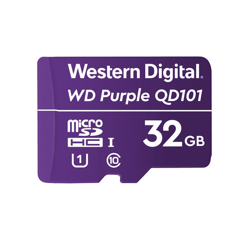 Memoria Micro SD Western Digital Purple, 32Gb, UHS-I, Ideal Para Grabacion de Video
