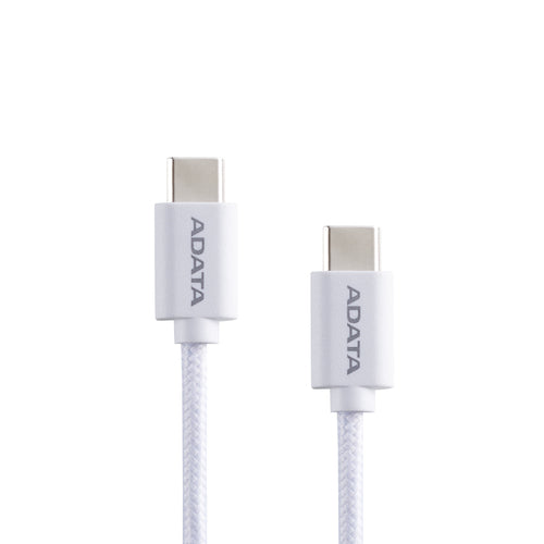 Cable USB ADATA, USB-C a USB-C, 2m, Blanco