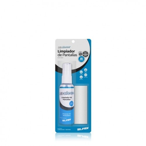 LIMPIADOR ANTIESTATICO SILIMEX PARA PANTALLAS LCD, LED, PLASMA, 60ML, INCLUYE MICROFIBRA