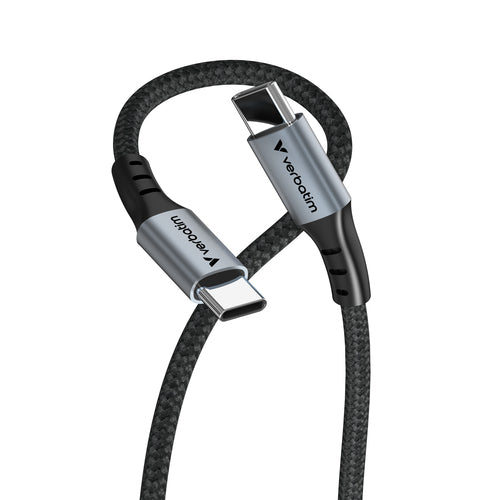 Cable Verbatim, USB-C a USB-C, 100W, 120cm, Negro