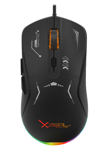 Mouse Gamer Xzeal XST-401, RGB, 7200 DPI, 6 Botones, Negro