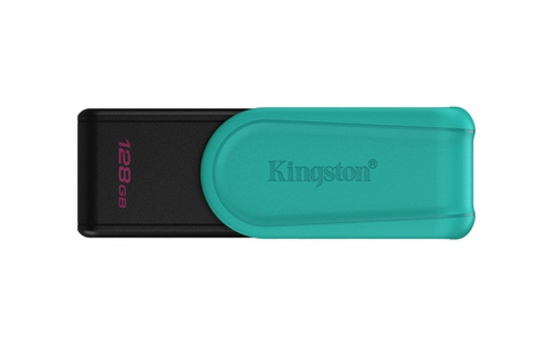 Memoria USB Kingston DataTraveler Exodia S, 128GB, 3.2 Gen 1, Color Negro/Turquesa