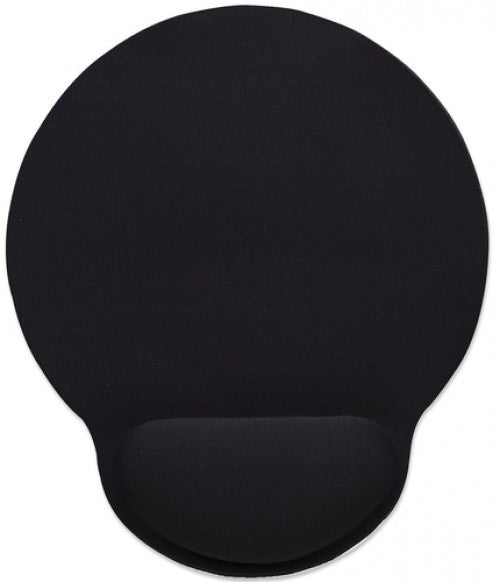 Mousepad Manhattan con descansa muneca tipo gel, Color Negro