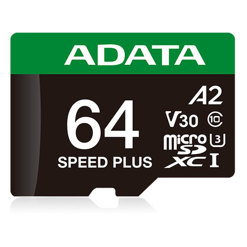 Memoria Micro SD ADATA Speed Plus, 64 GB, Velocidad 160 MB/s, Class 10