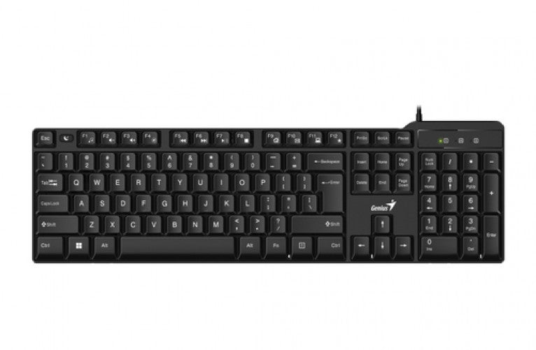 Teclado Genius KB-100X, Resistente a Salpicaduras, USB 2.0, Negro