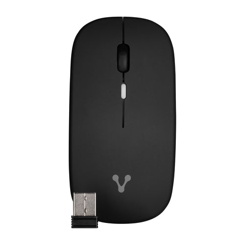Mouse Inalambrico Vorago MO-307, DPI 1200/1600, USB-C, USB-A, 2.4 GHZ, Silencioso,  Negro