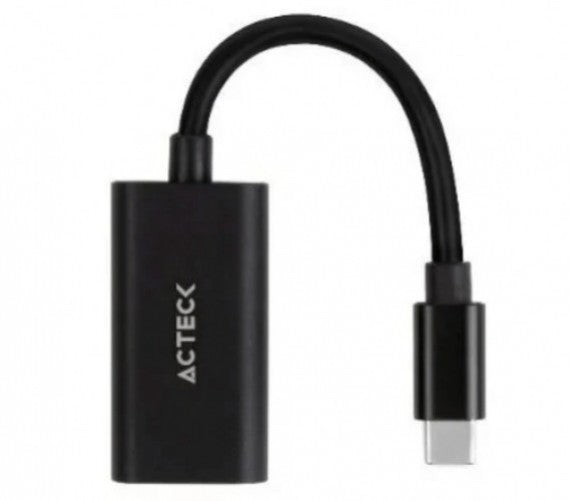 Adaptador Acteck USB-C a HDMI, 4k a 30 Hz, 10cm, Negro