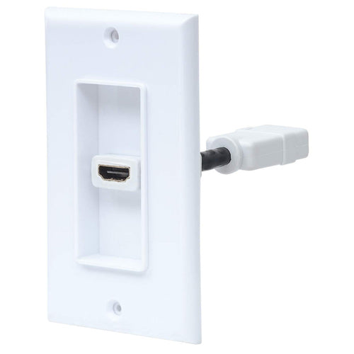 Placa de pared Manhattan Con un Puerto HDMI hembra, Color Blanco
