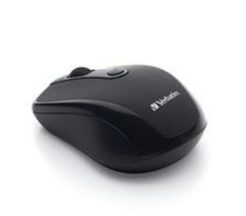 MOUSE VERBATIM BRAVO INALAMBRICO, MICRO RECEPTOR USB 2.0, 2.4GHZ, 2 BATERIAS AAA, COLOR NEGRO