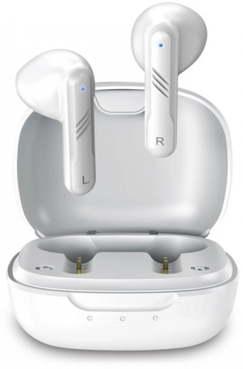 Audifonos Genius Inalambricos con microfono, Bluetooth 5.3, Touch, Blanco