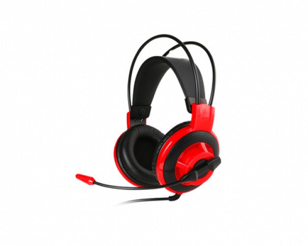 Diadema Gaming MSI DS501, Conector 3.5mm, Microfono Omnidireccional, Negro/Rojo