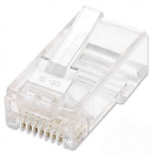Bote de conectores RJ45 Intellinet, Cat5e, 2 puntas, para cable multifilar, 100 Piezas