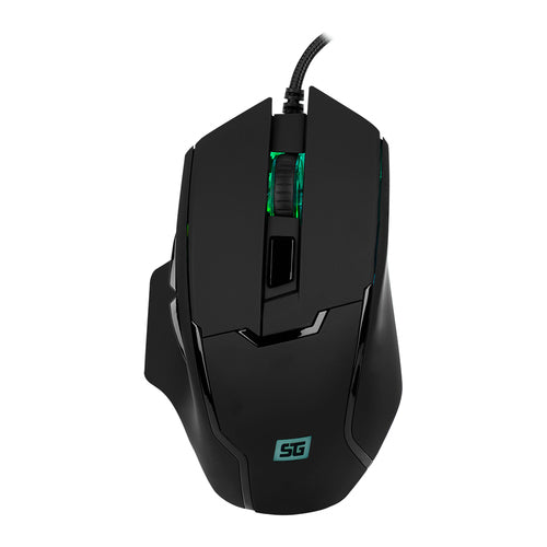 Mouse Vorago START THE GAME MO-504 RGB Configurable Con Software, Hasta 6400 Dpi, USB 2.0 Negro