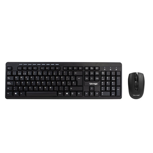 Kit De Teclado y Mouse Inalambricos Vorago KM-304, Teclado Multimedia, Mouse Optico 1600 DP