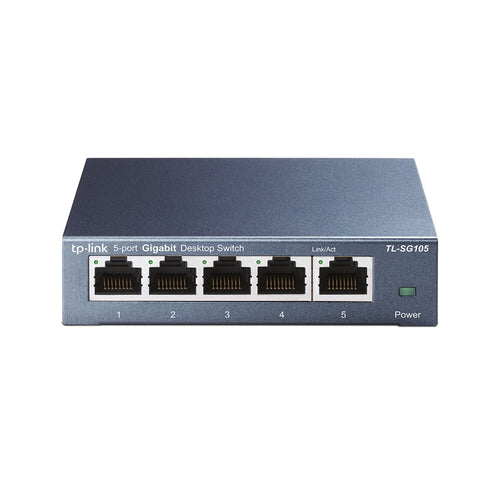 Switch TP-LINK TL-SG105, 5 puertos, 10/100/1000 Mbps, No administrable