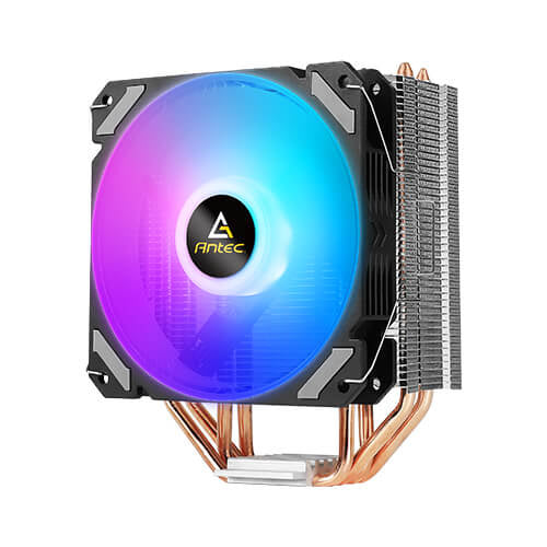 Disipador Antec, A400i RGB, 120mm, Conector 4 pin, 1800 RPM,  Negro/Plata
