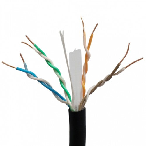 Bobina de Cable X-Case Utp 6, Negro 100 Metros, Coductor 0.50mm, calibre 24 AWG