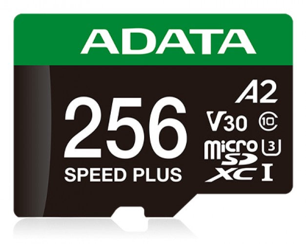Memoria Micro SD ADATA Speed Plus, 256GB, Velocidad 180 MB/s, Class 10