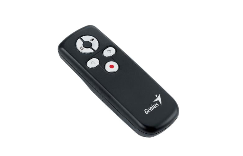 Presentador y Apuntador laser Genius Pointer 100, RF 2.4Ghz, Receptor USB, 10m, Negro