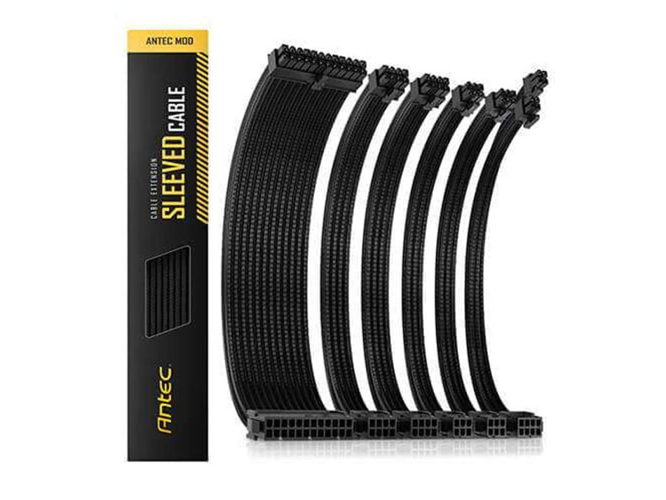 Cables Antec para fuente de poder, 1x24 Pin, 1x4+4 Pin, 2x8 Pin, 2x6 Pin, Negro