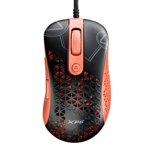 Mouse XPG SLINGSHOT Optico, 6 Botones, 12000 DPI, USB, Negro/Coral
