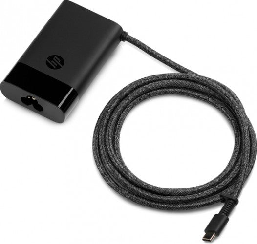 Adaptador de Corriente HP, Cargador USB-C 65W para Laptops, Color Negro