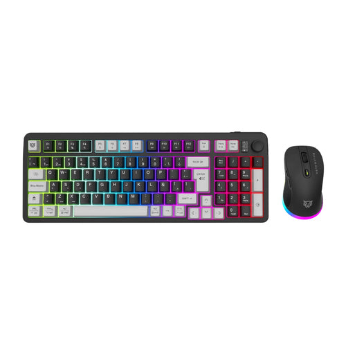 Kit Teclado y Mouse Gamer Balam Rush Squad Conquest Pro KG525, Inalambrico, Bluetooth, Membrana, Espanol