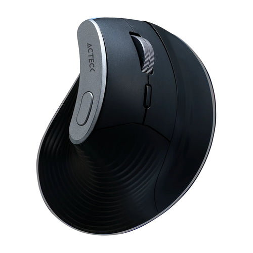 Mouse Vertical Acteck Virtuos Fitt Pro MI770 Ergonomico, Inalambrico, Bluetooth, USB-C, 2400DPI, Negro