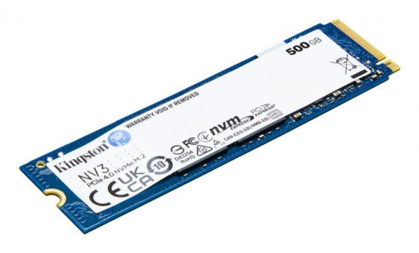 SSD Kingston NV3 500GB, M.2, PCI Express 4.0, Lectura 5000 MB/s, Escritura 3000 MB/s