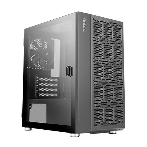Gabinete Antec NX200M RGB Mini Torre, Ventana de cristal, 3x Ventiladores RGB, Negro