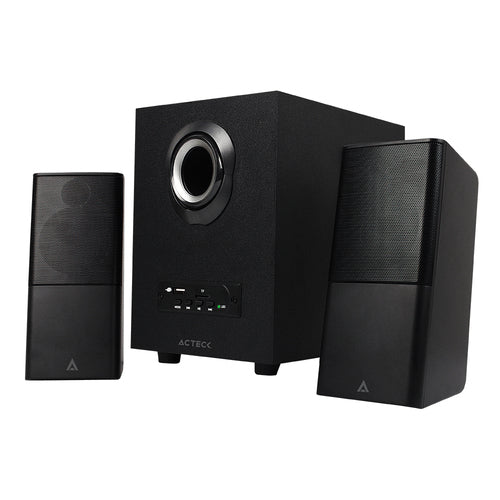 Bocinas Acteck con Subwoofer, Bluetooth, USB, Micro SD, 11W RMS, Negro